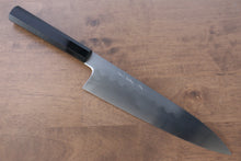  Jikko Honyaki White Steel No.3 Kasumitogi Gyuto  210mm Ebony Wood Handle - Japanny - Best Japanese Knife