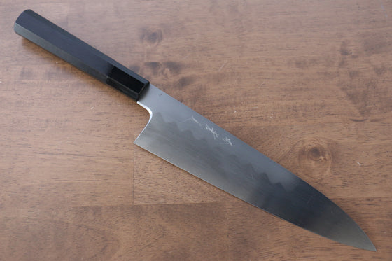 Jikko Honyaki White Steel No.3 Kasumitogi Gyuto  210mm Ebony Wood Handle - Japanny - Best Japanese Knife