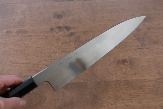 Jikko Honyaki White Steel No.3 Kasumitogi Gyuto  210mm Ebony Wood Handle - Japanny - Best Japanese Knife