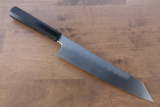 Jikko Honyaki White Steel No.3 Kasumitogi Kiritsuke Gyuto  240mm Ebony Wood Handle - Japanny - Best Japanese Knife