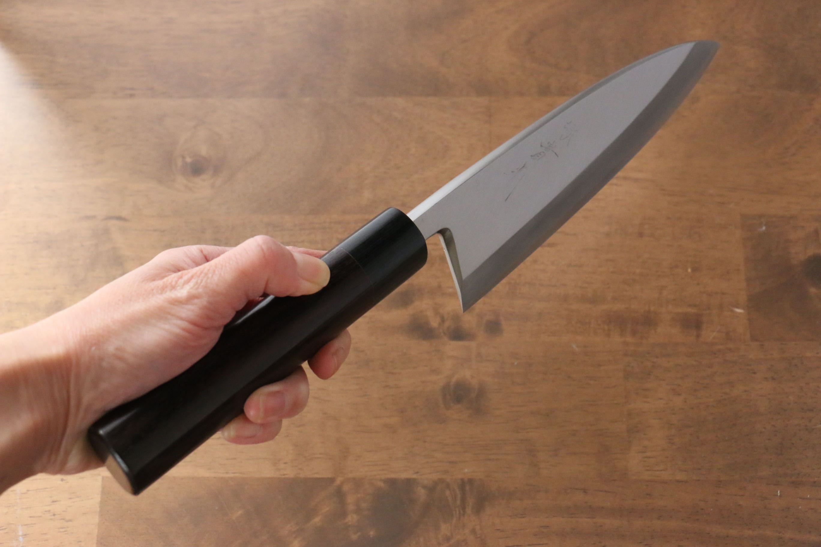 Jikko Silver Steel No.3 Deba  180mm Shitan Handle - Japanny - Best Japanese Knife