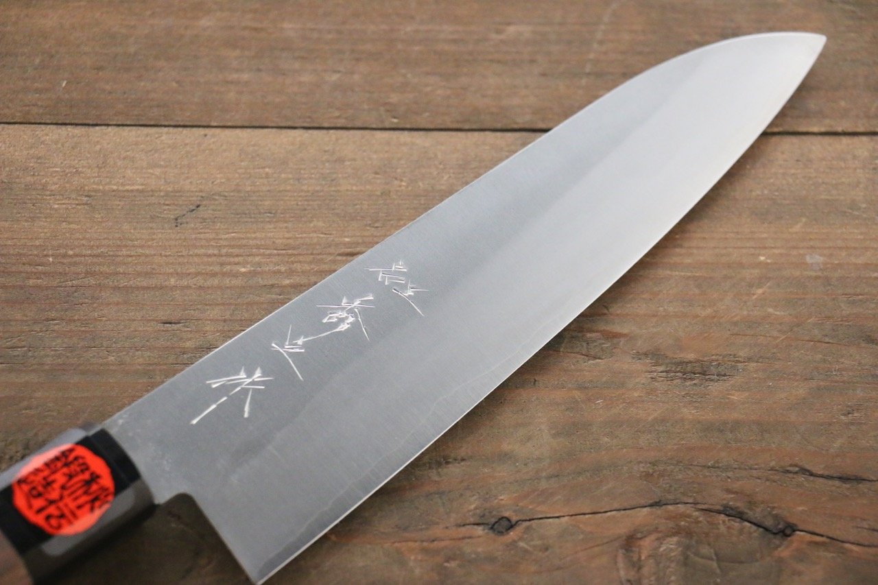 Shigeki Tanaka Silver Steel No.3 Nashiji Gyuto  180mm Walnut Handle - Japanny - Best Japanese Knife