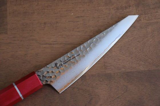 Sakai Takayuki VG10 33 Layer Damascus Sabaki 150mm Live oak Lacquered (Kouseki) Handle - Japanny - Best Japanese Knife