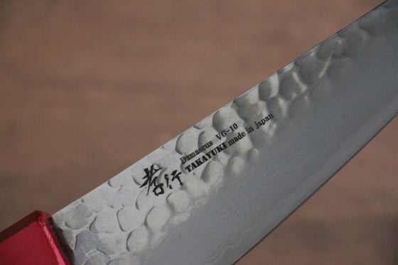 Sakai Takayuki VG10 33 Layer Damascus Sabaki 150mm Live oak Lacquered (Kouseki) Handle - Japanny - Best Japanese Knife