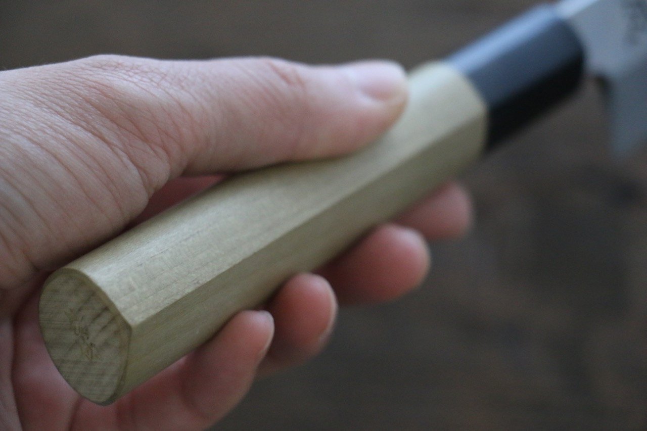 Sukenari White Steel No.2 Hongasumi Kamagata Mukimono Magnolia Handle - Japanny - Best Japanese Knife