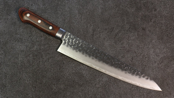 Seisuke Swedish Steel-stn Hammered Gyuto 240mm Mahogany Handle - Japanny - Best Japanese Knife