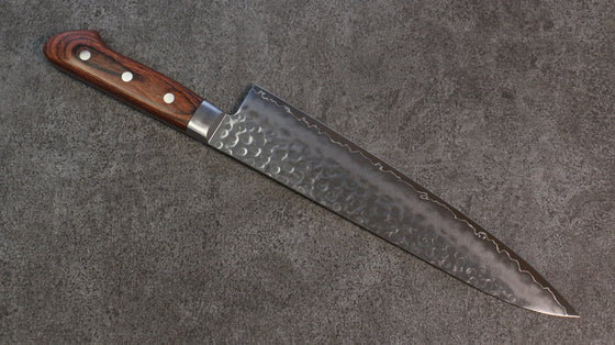 Seisuke Swedish Steel-stn Hammered Gyuto 240mm Mahogany Handle - Japanny - Best Japanese Knife