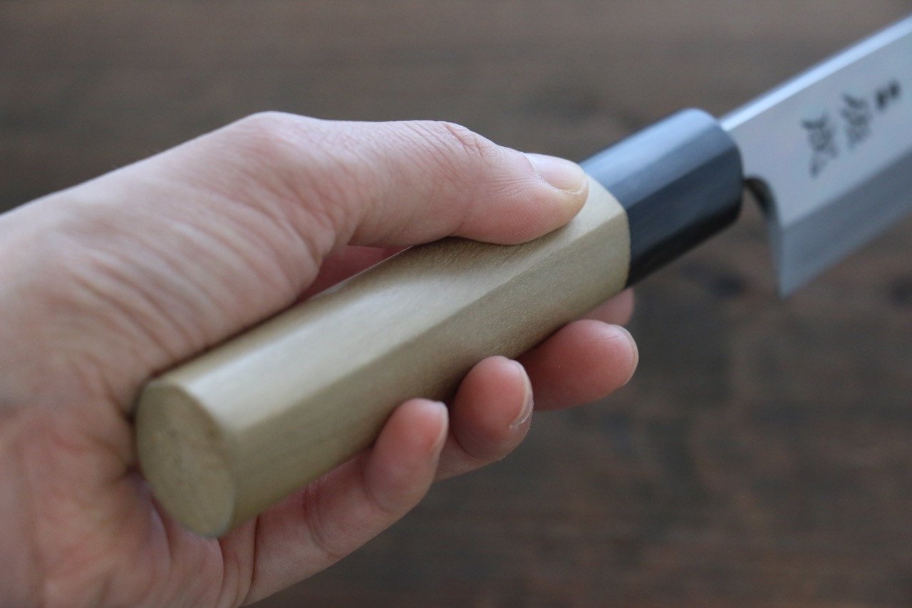 Sukenari White Steel No.2 Hongasumi Hoso Deba Magnolia Handle - Japanny - Best Japanese Knife