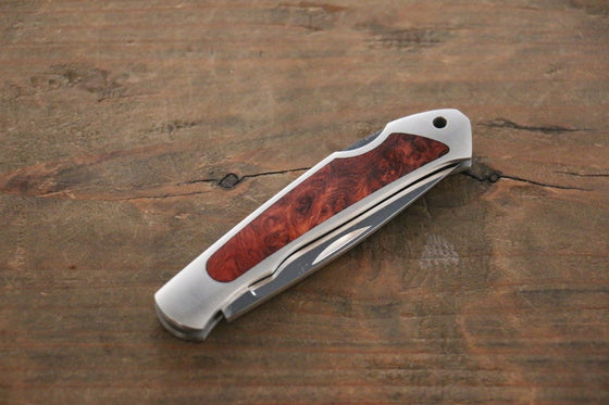 Moki Ezo Red Fox Pocket Knife - Japanny - Best Japanese Knife