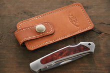  Moki Ezo Red Fox Pocket Knife - Japanny - Best Japanese Knife