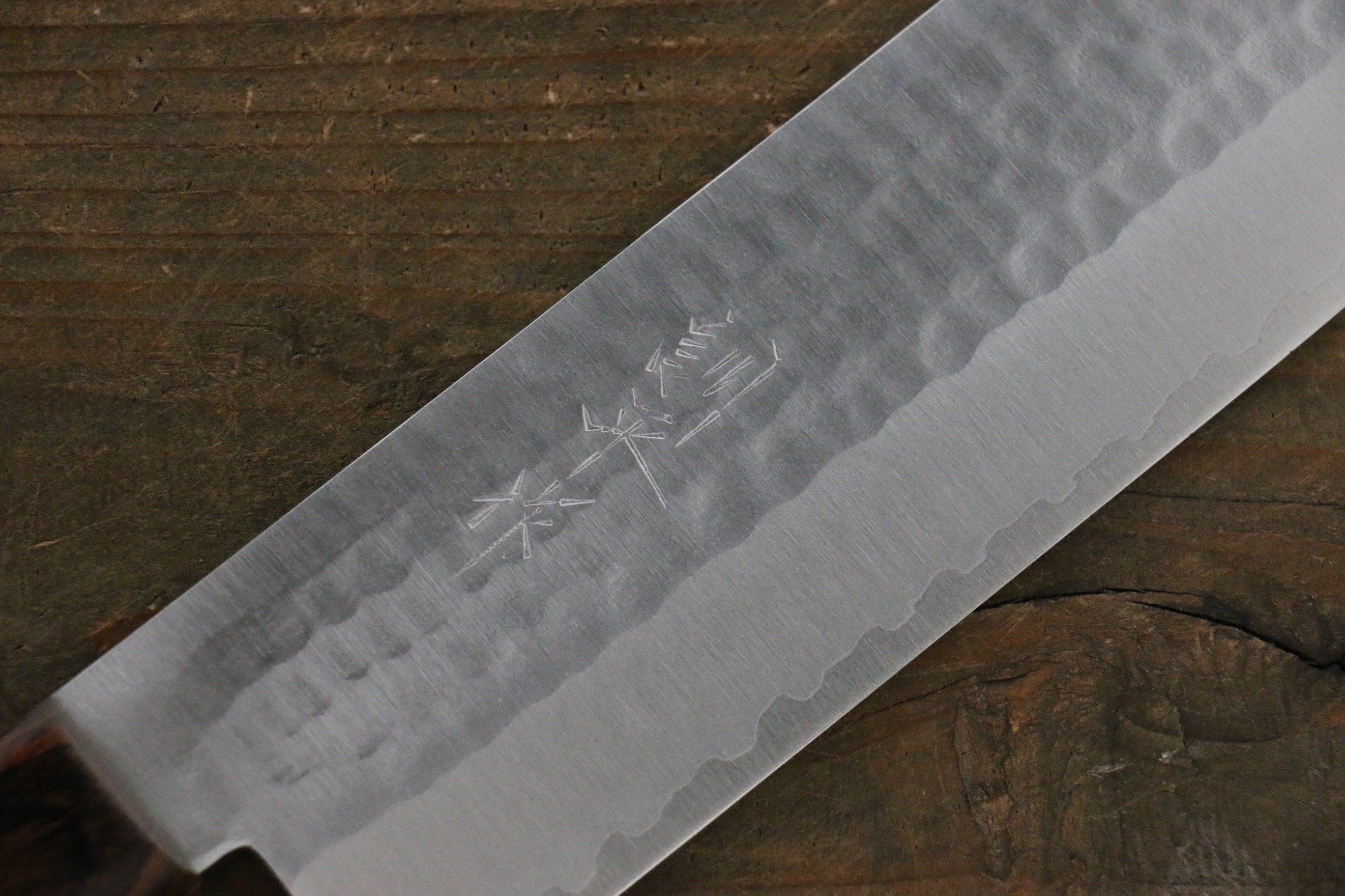 Kunihira VG1 Hammered Usuba 165mm Mahogany Handle (Super Deal) - Japanny - Best Japanese Knife