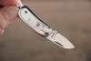 Moki Mini Pendant Pocket Knife w/ White Mother of Pearl and Abalone Circles - Japanny - Best Japanese Knife