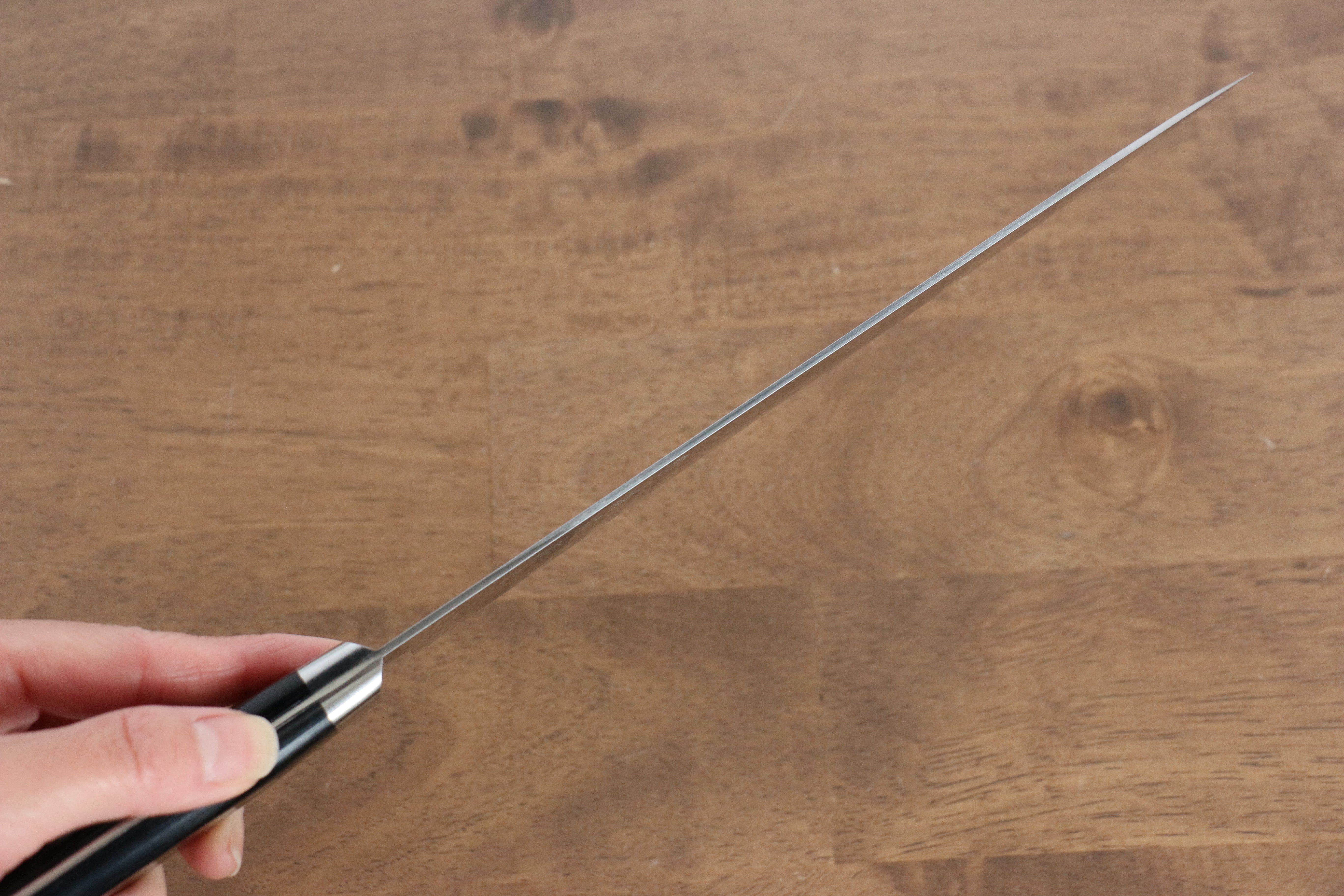 Takamura Knives VG10 Migaki Finished Gyuto 210mm Black Pakka wood Handle - Japanny - Best Japanese Knife