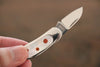 Moki Mini Pendant Pocket Knife w/ White Mother of Pearl and Apple Coral - Japanny - Best Japanese Knife