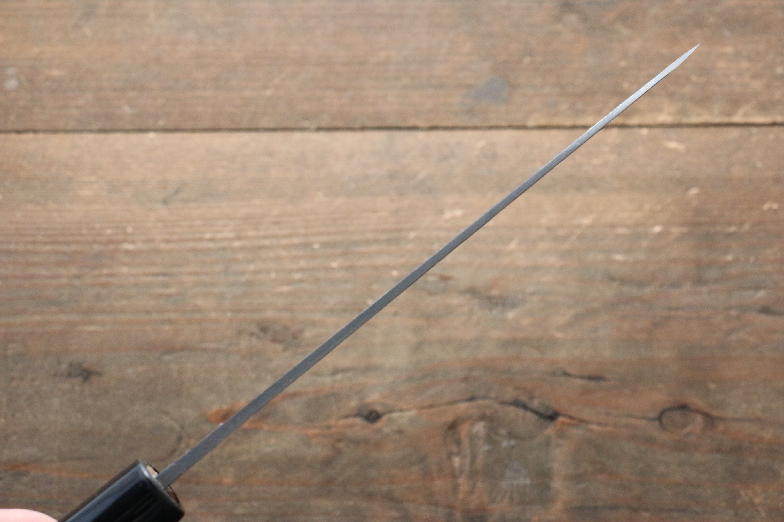 Shungo Ogata White Steel No.2 Black Finished Santoku 165mm Walnut Handle - Japanny - Best Japanese Knife