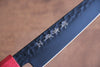 Sakai Takayuki Kurokage VG10 Hammered Teflon Coating Petty-Utility 150mm Live oak Lacquered (Kouseki) Handle - Japanny - Best Japanese Knife