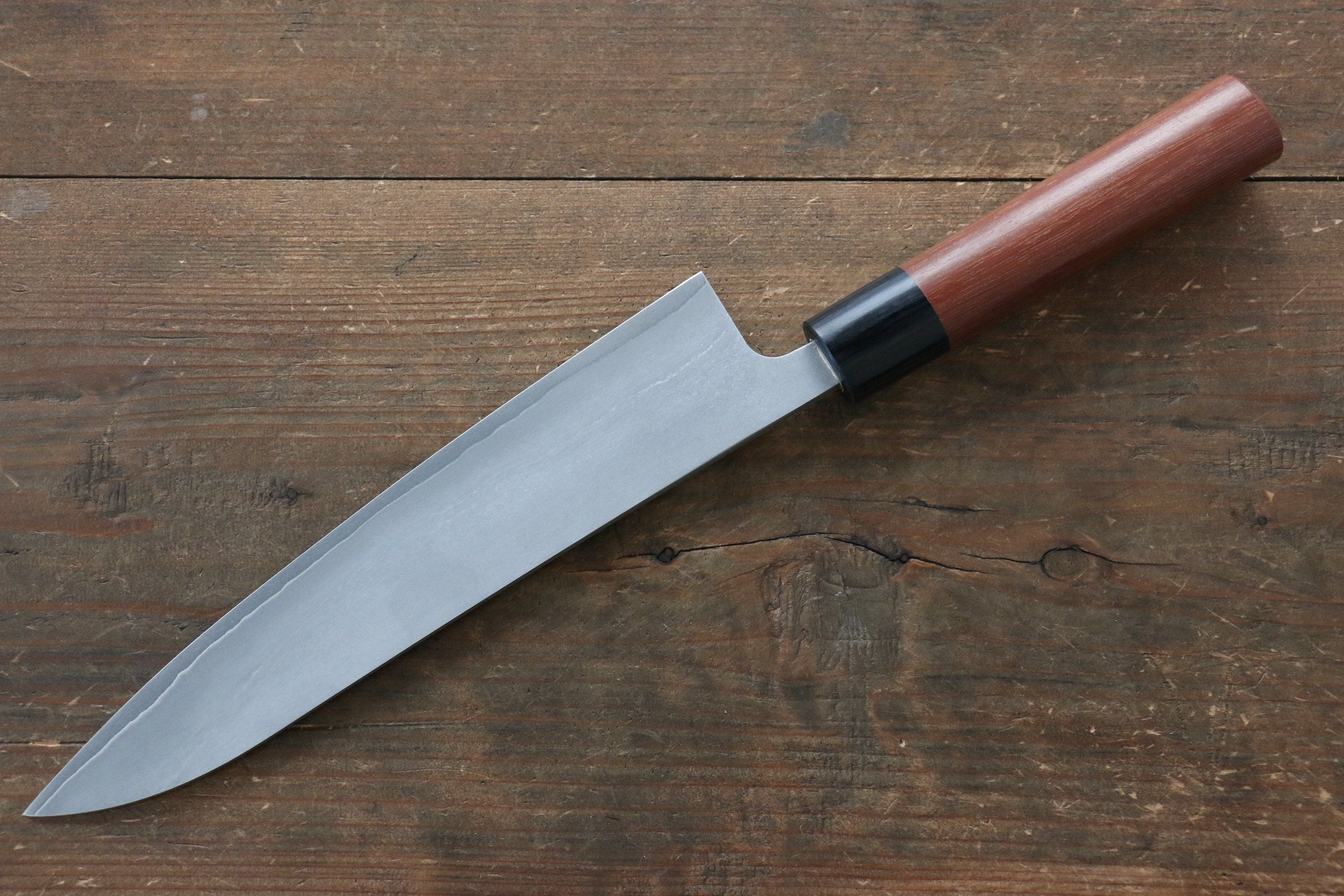 Shungo Ogata Silver Steel No.3 Damascus Black Finished Gyuto 210mm Jarrah Handle - Japanny - Best Japanese Knife