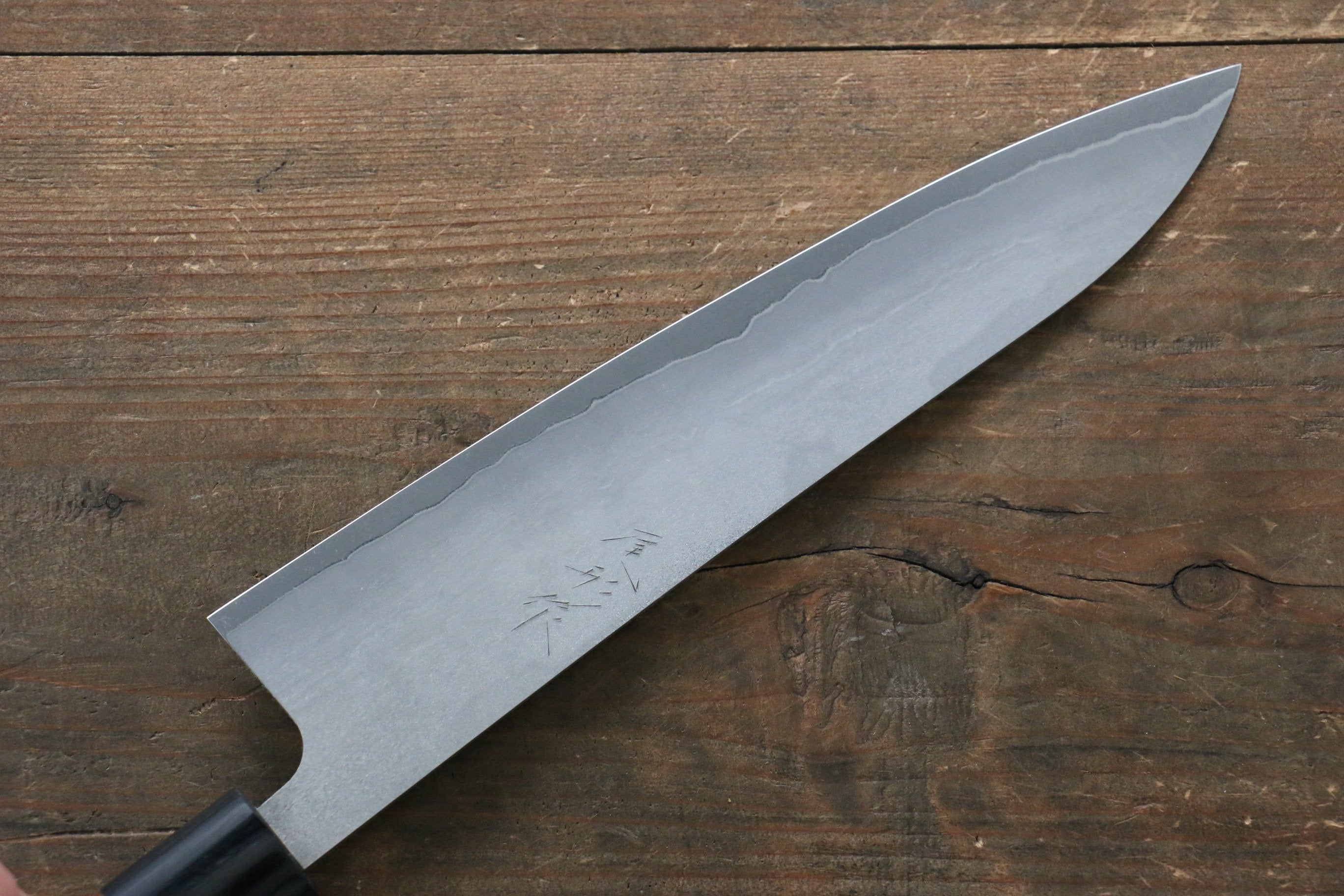 Shungo Ogata Silver Steel No.3 Damascus Black Finished Gyuto 210mm Jarrah Handle - Japanny - Best Japanese Knife