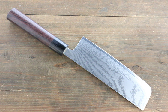 Seisuke VG10 63 Layer Damascus Usuba 165mm Shitan Handle - Japanny - Best Japanese Knife