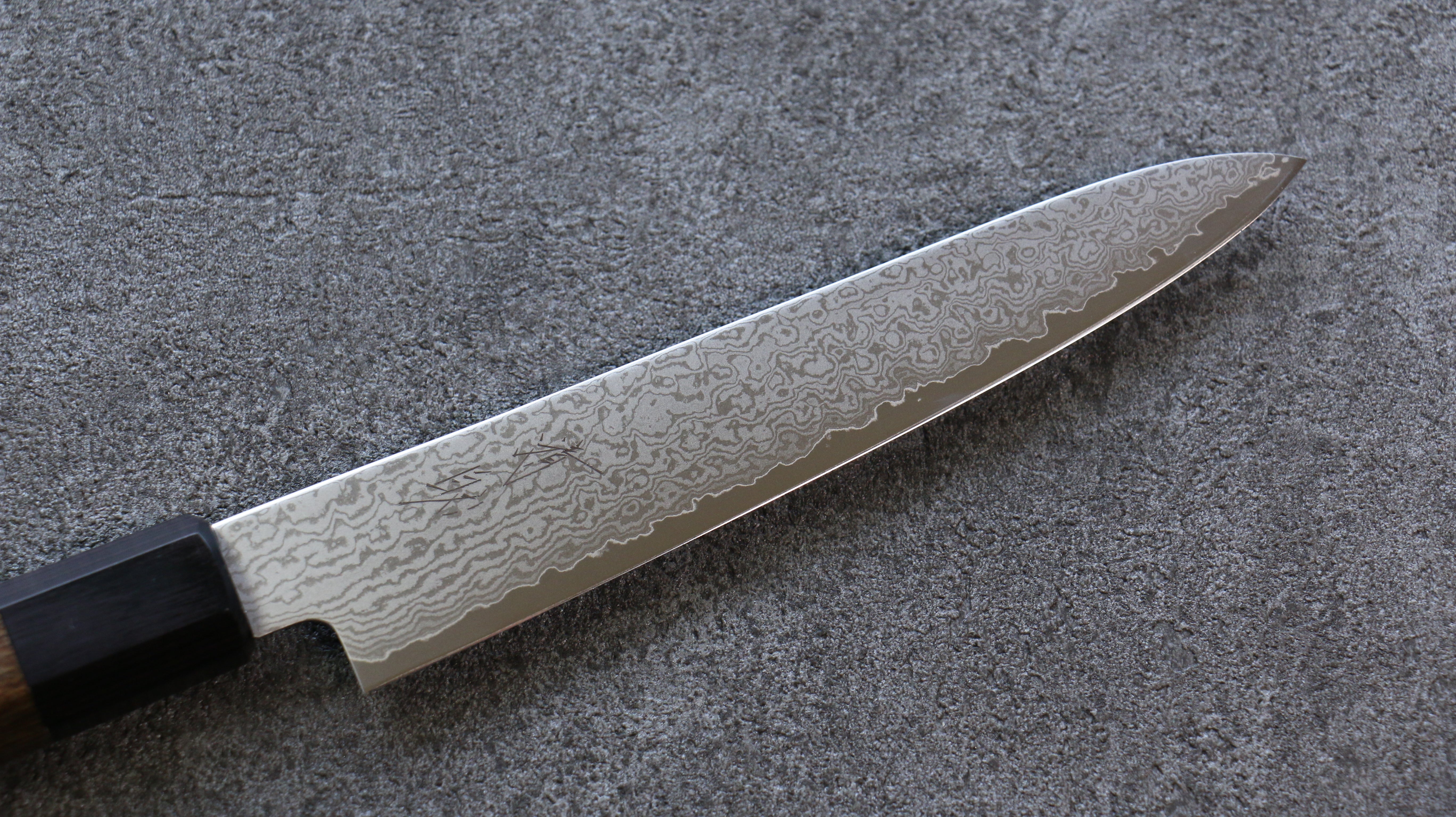Seisuke VG10 Damascus Petty-Utility 150mm Gray Pakka wood Handle - Japanny - Best Japanese Knife
