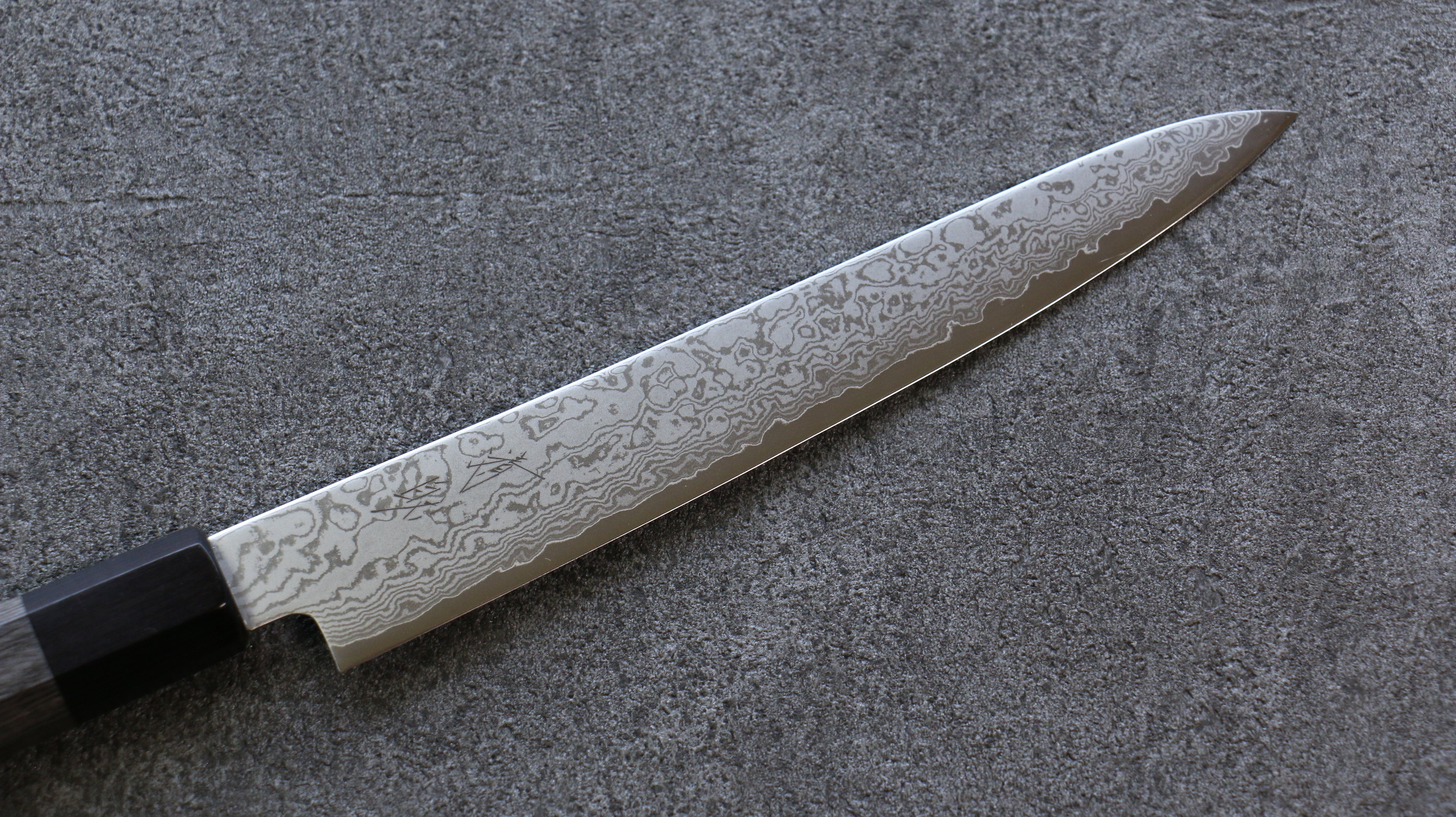 Seisuke VG10 Damascus Petty-Utility 180mm Gray Pakka wood Handle - Japanny - Best Japanese Knife