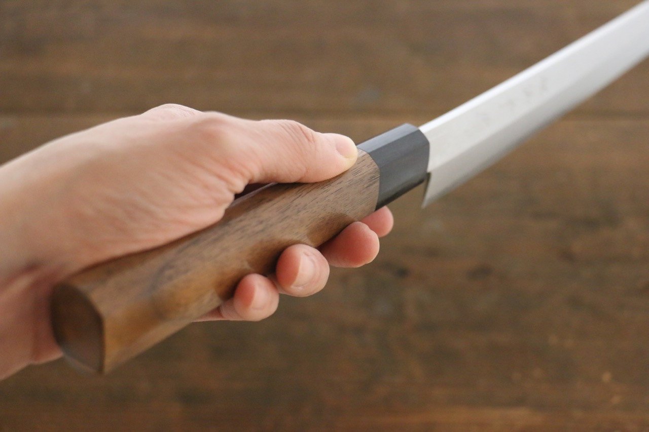 Shigeki Tanaka VG10 Sakimaru Takohiki 330mm Walnut Handle - Japanny - Best Japanese Knife