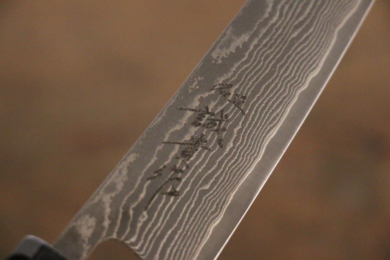 Shigeki Tanaka SG2 Damascus Petty-Utility 150mm Ebony Wood Handle - Japanny - Best Japanese Knife