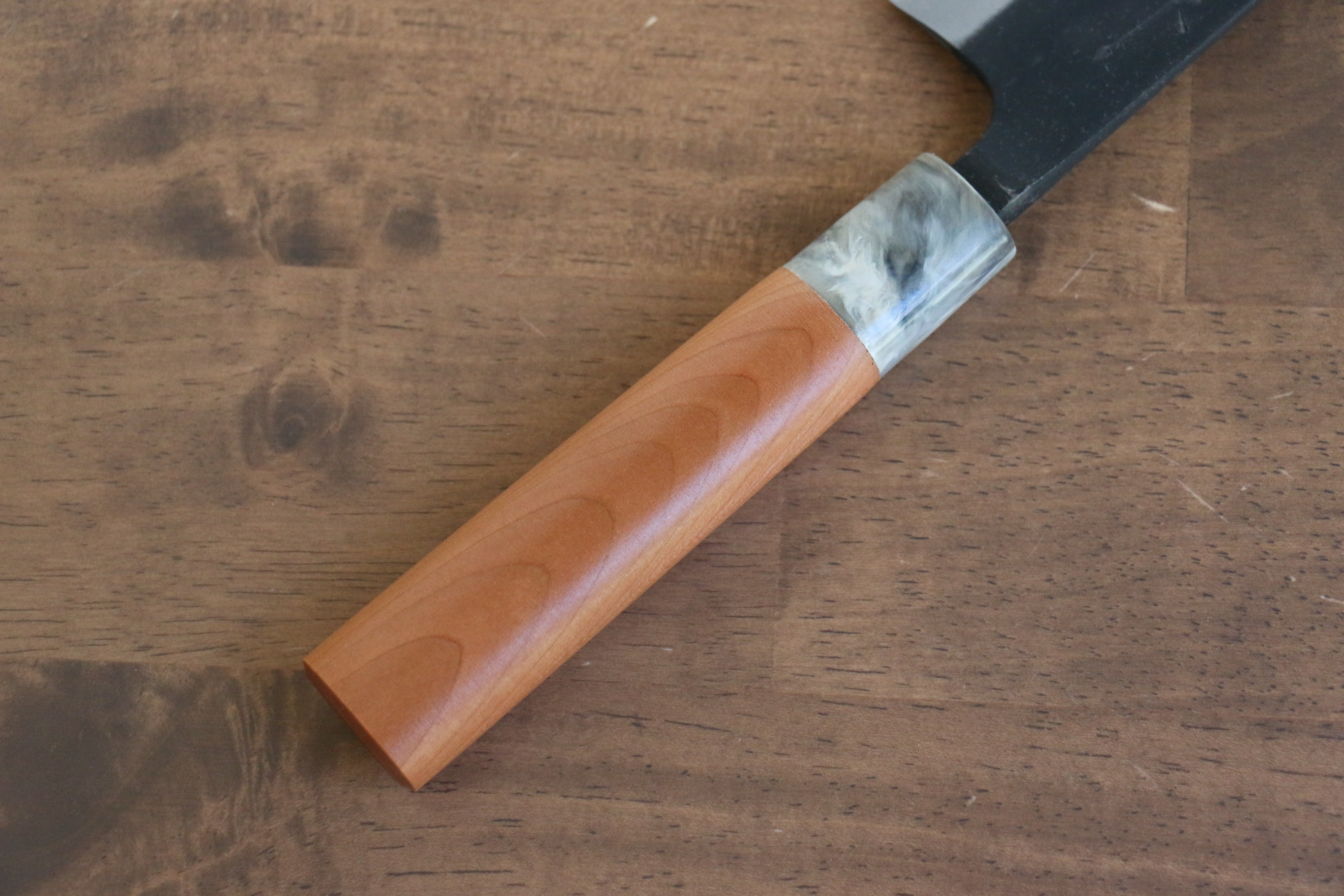 Nao Yamamoto White Steel No.2 Kurouchi Gyuto 180mm Cherry Wood Handle - Japanny - Best Japanese Knife