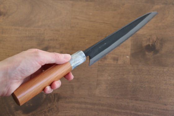 Nao Yamamoto White Steel No.2 Kurouchi Gyuto  180mm Cherry Tree Handle - Japanny - Best Japanese Knife