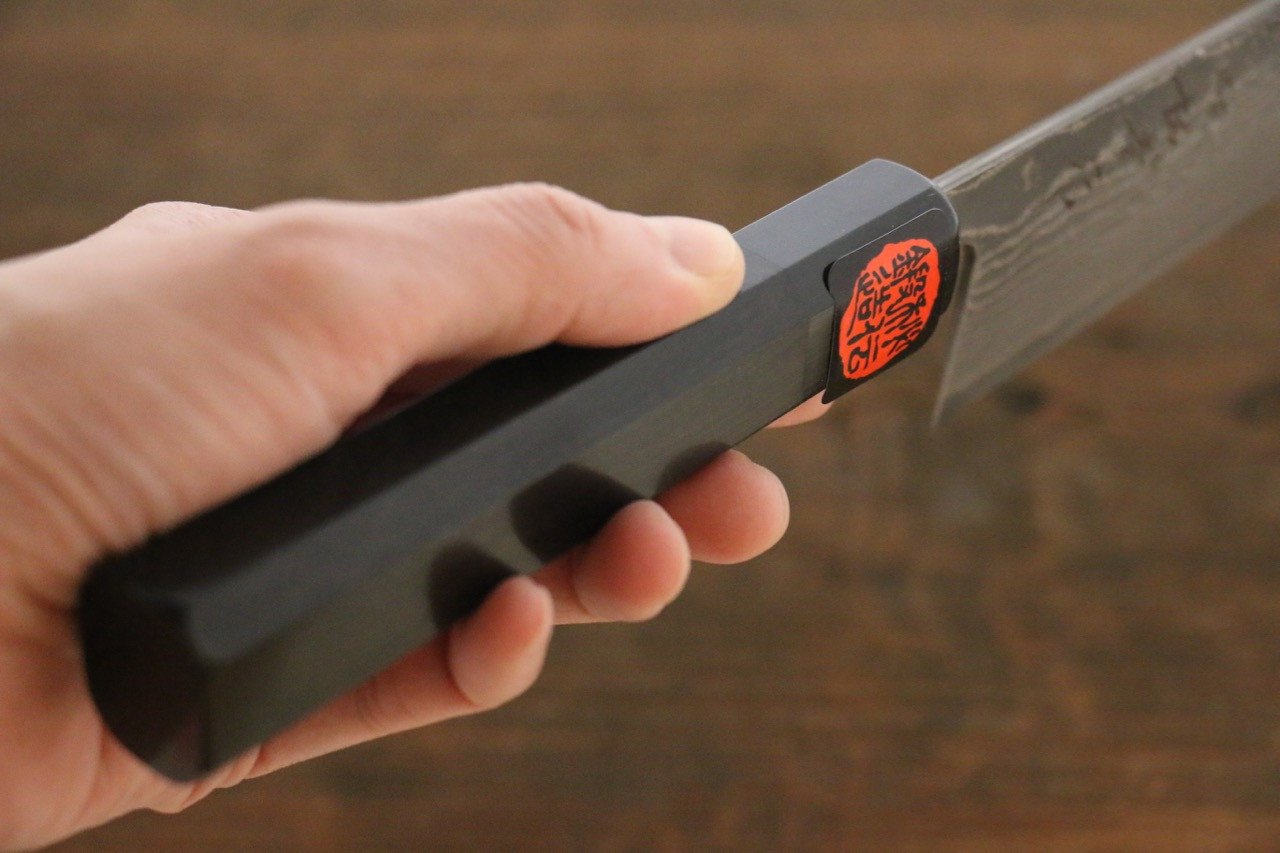 Shigeki Tanaka SG2 Damascus Gyuto 180mm Ebony Wood Handle - Japanny - Best Japanese Knife