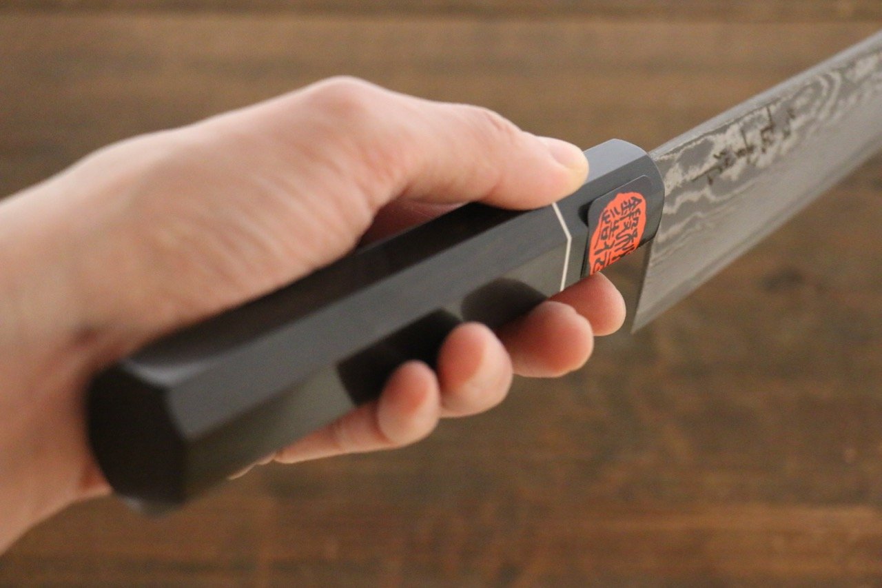 Shigeki Tanaka SG2 Damascus Gyuto 210mm Ebony Wood Handle - Japanny - Best Japanese Knife