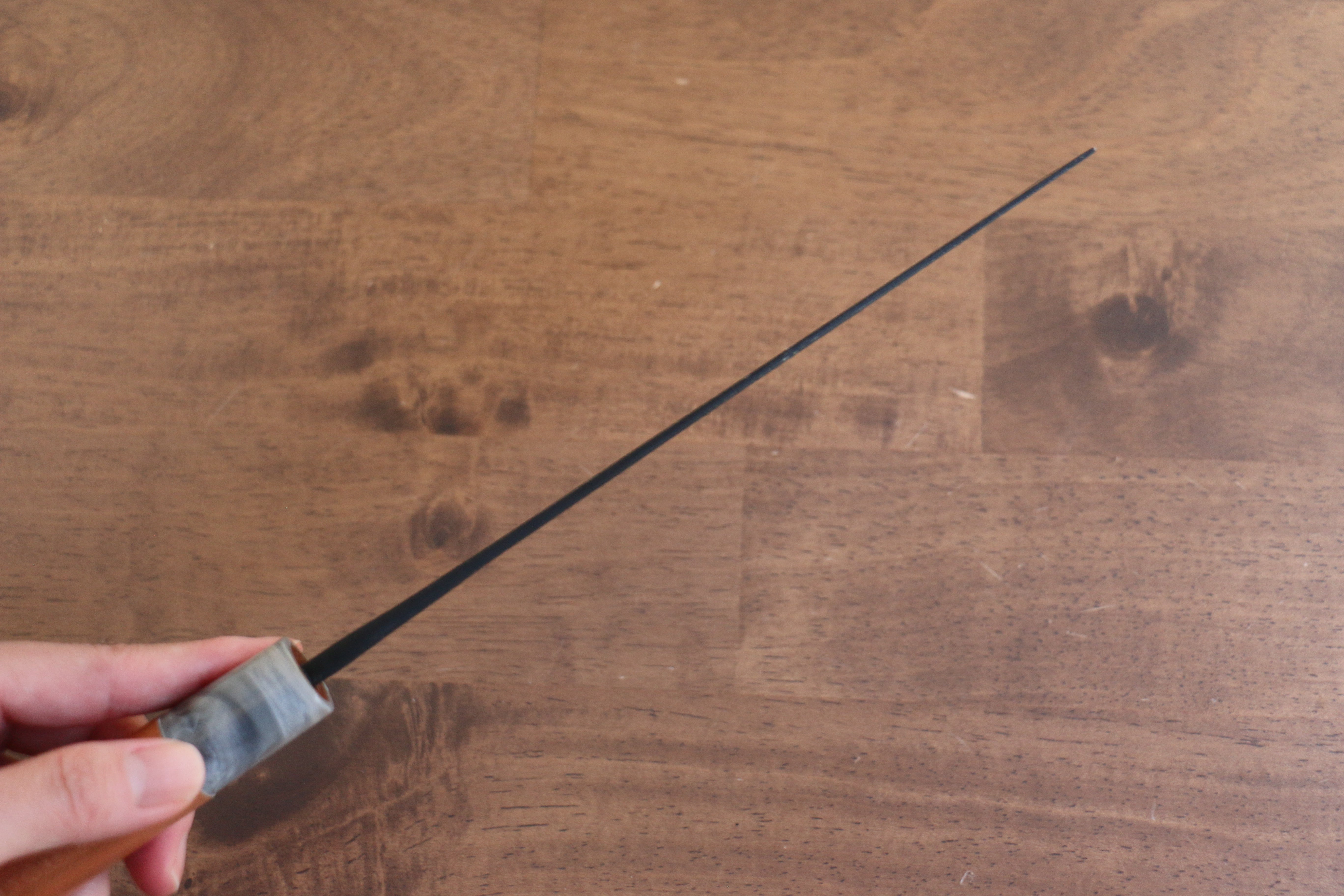 Nao Yamamoto White Steel No.2 Kurouchi Nakiri 180mm Cherry Wood Handle - Japanny - Best Japanese Knife