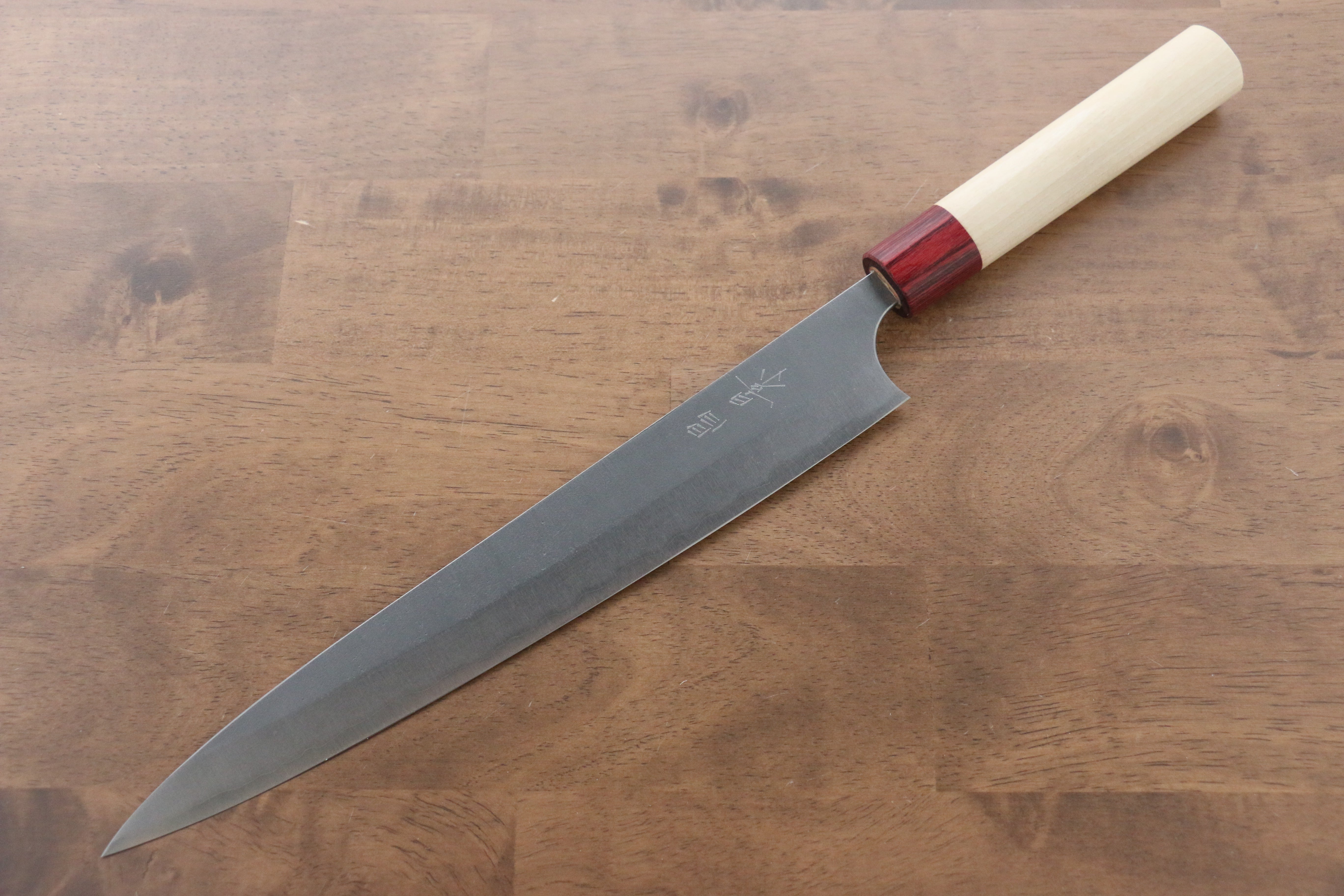 Masakage Yuki White Steel No.2 Nashiji Sujihiki 270mm Magnolia Handle - Japanny - Best Japanese Knife