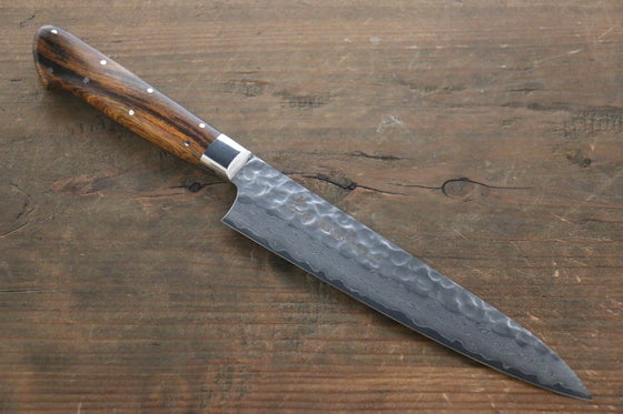 Sakai Takayuki VG10 33 Layer Damascus Petty-Utility  150mm Desert Ironwood(Sugihara model) Handle - Japanny - Best Japanese Knife