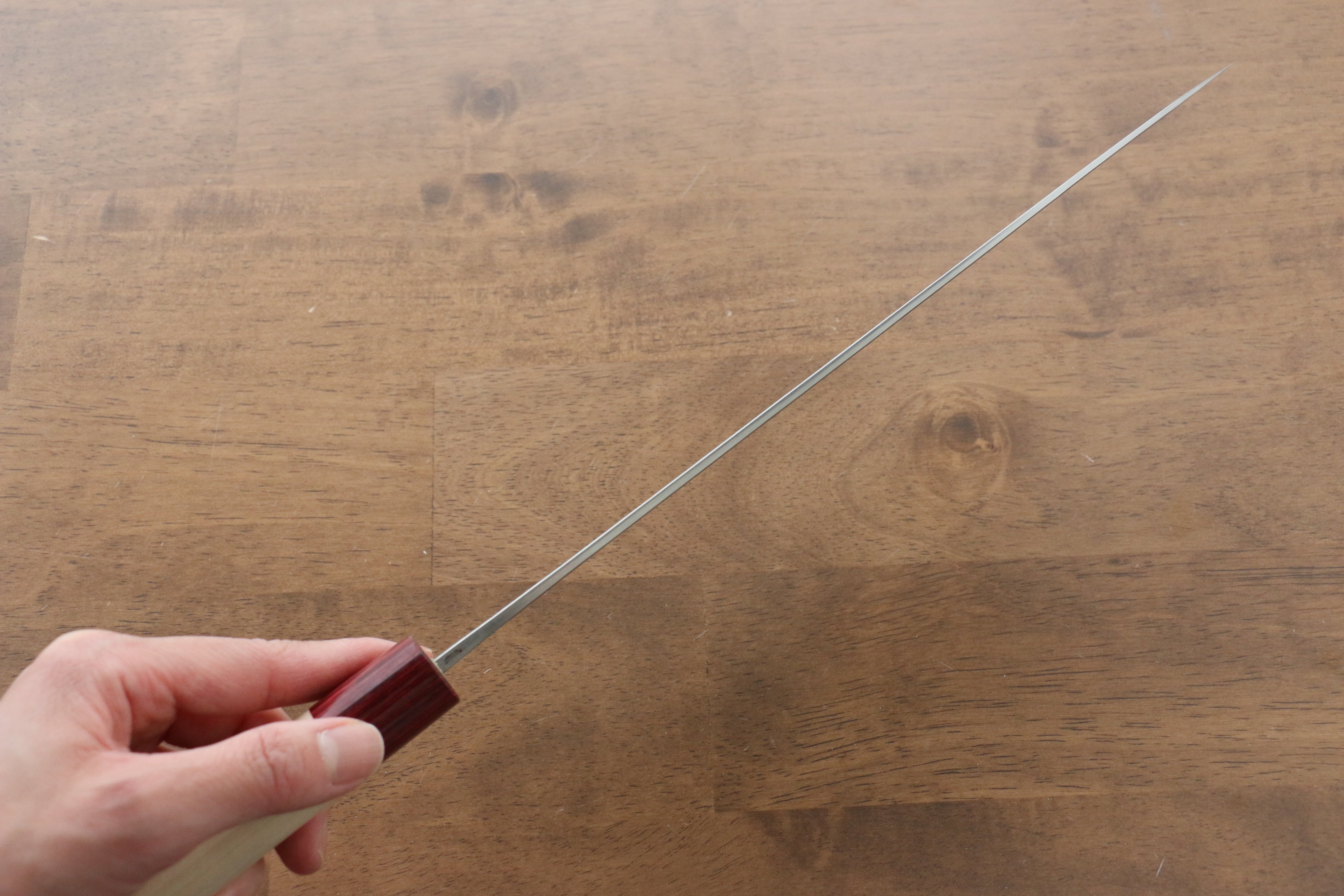 Masakage Yuki White Steel No.2 Nashiji Gyuto 240mm Magnolia Handle - Japanny - Best Japanese Knife