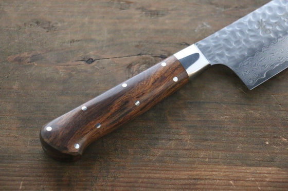 Sakai Takayuki VG10 33 Layer Damascus Nakiri  160mm Desert Ironwood(Sugihara model) Handle - Japanny - Best Japanese Knife