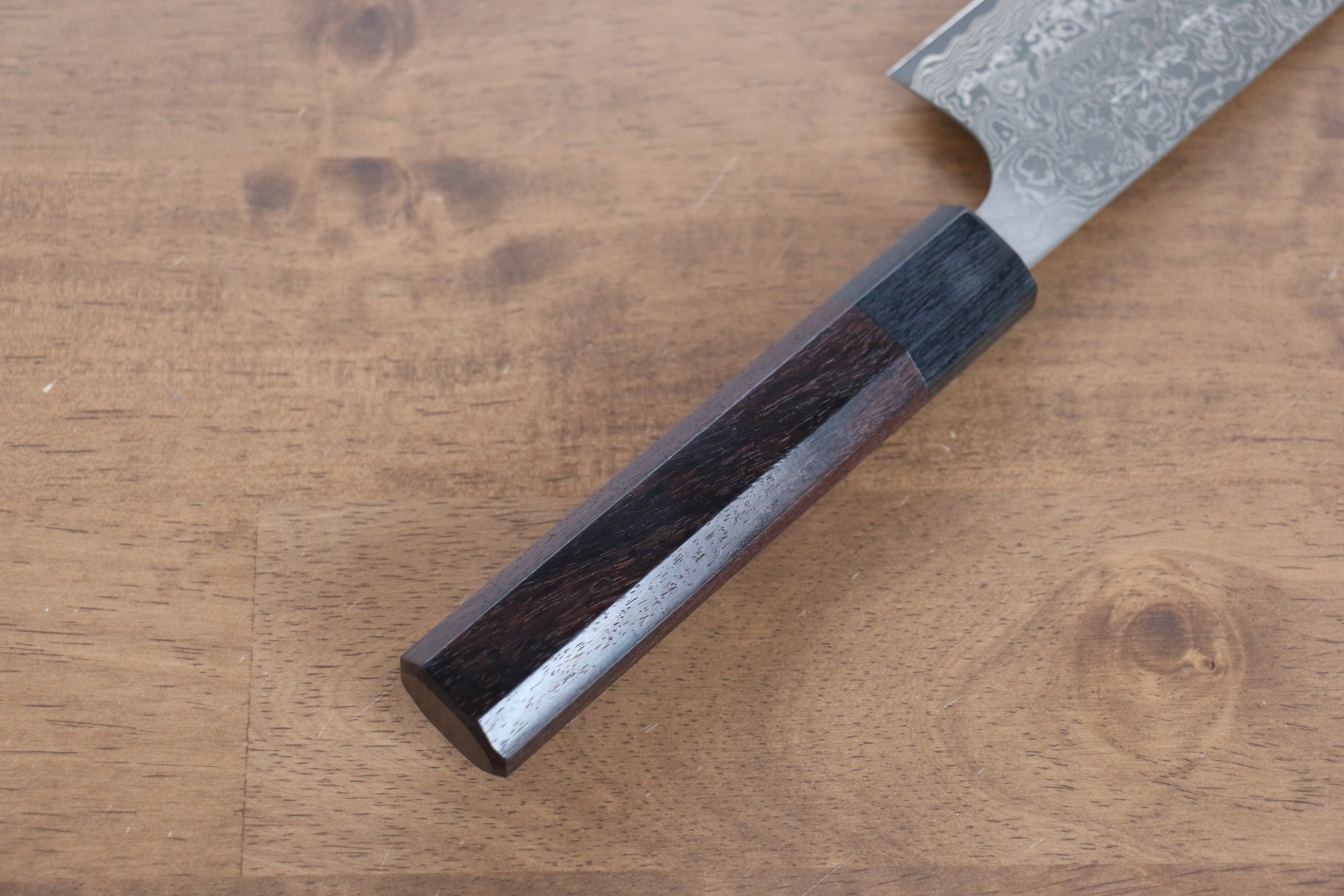 Masakage Kumo VG10 Damascus Santoku 165mm Shitan Handle - Japanny - Best Japanese Knife