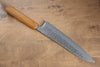 Seisuke Tsukikage AUS10 Migaki Finished Hammered Damascus Gyuto 210mm Oak Handle - Japanny - Best Japanese Knife