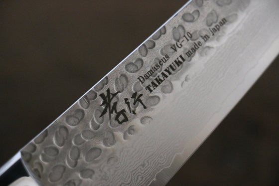 Sakai Takayuki VG10 33 Layer Damascus Gyuto  180mm Desert Ironwood(Sugihara model) Handle - Japanny - Best Japanese Knife