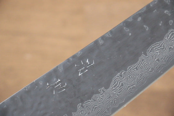 Seisuke Tsukikage AUS10 Migaki Finished Hammered Damascus Gyuto 210mm Oak Handle - Japanny - Best Japanese Knife