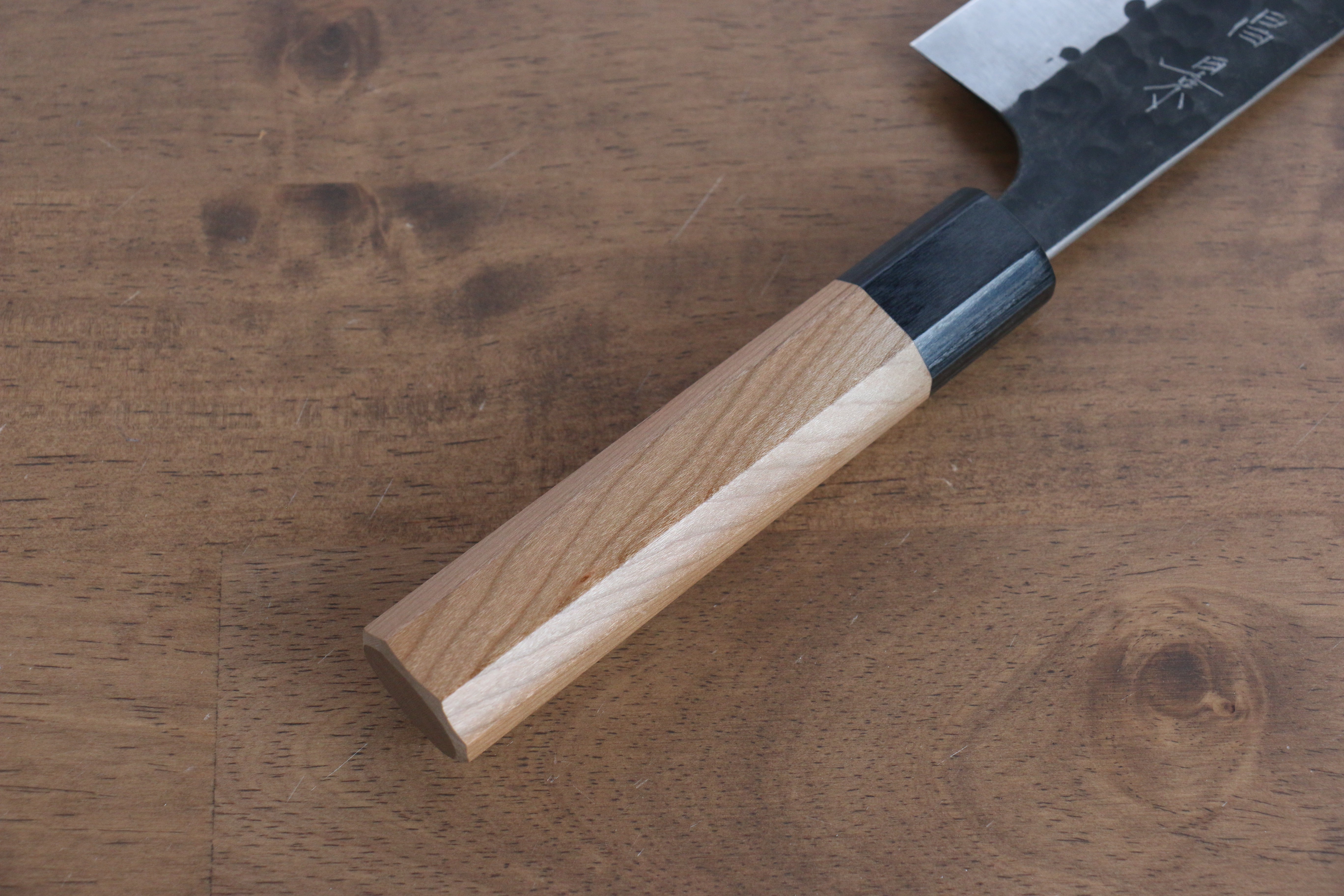 Masakage Koishi Blue Super Black Finished Santoku 165mm American Cherry Handle - Japanny - Best Japanese Knife