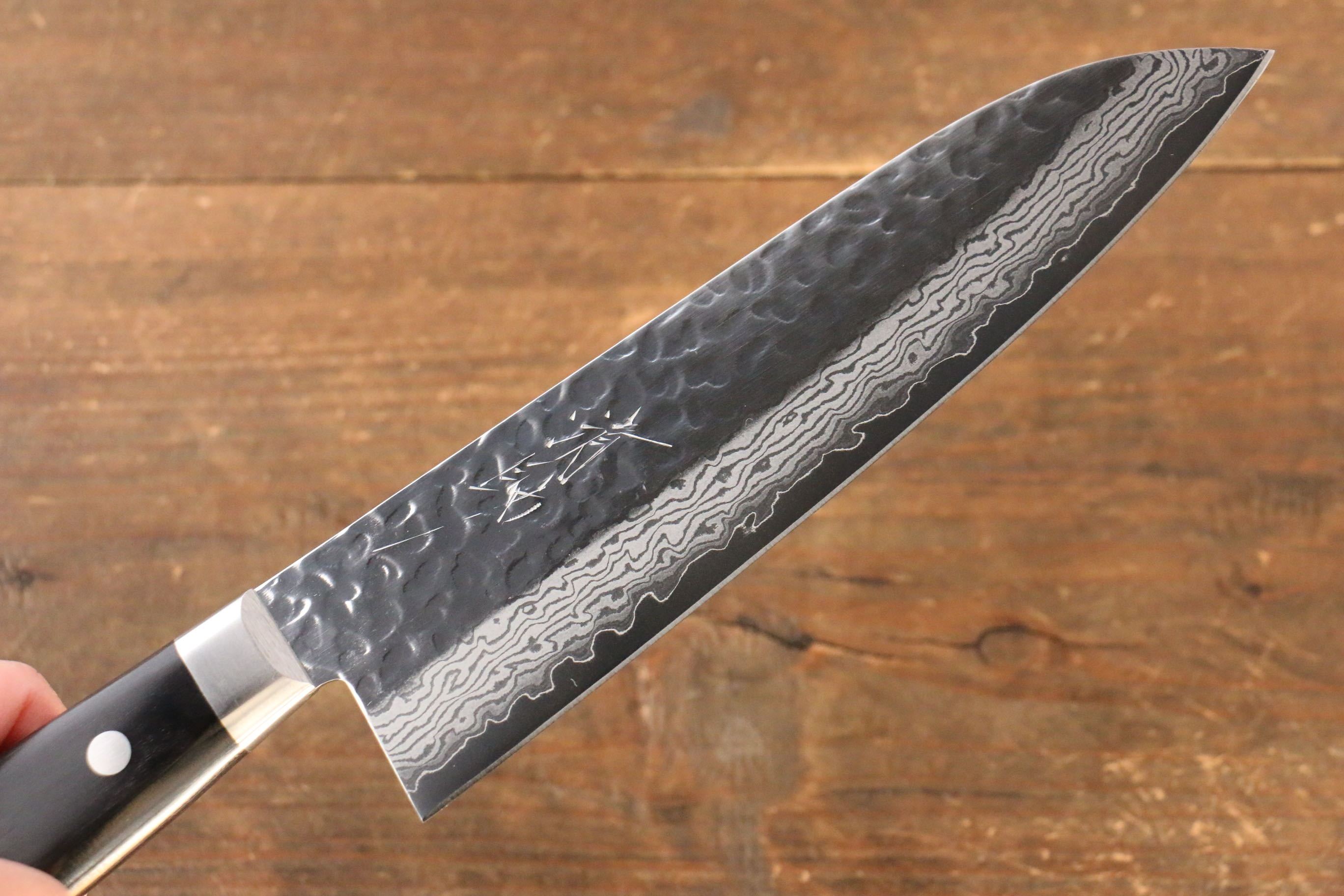 Seisuke VG10 17 Layer Damascus Santoku 180mm Pakka wood Handle - Japanny - Best Japanese Knife