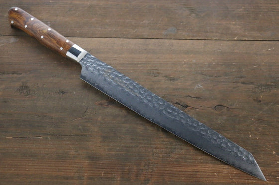 Sakai Takayuki VG10 33 Layer Damascus Kiritsuke Yanagiba  270mm Desert Ironwood(Sugihara model) Handle - Japanny - Best Japanese Knife