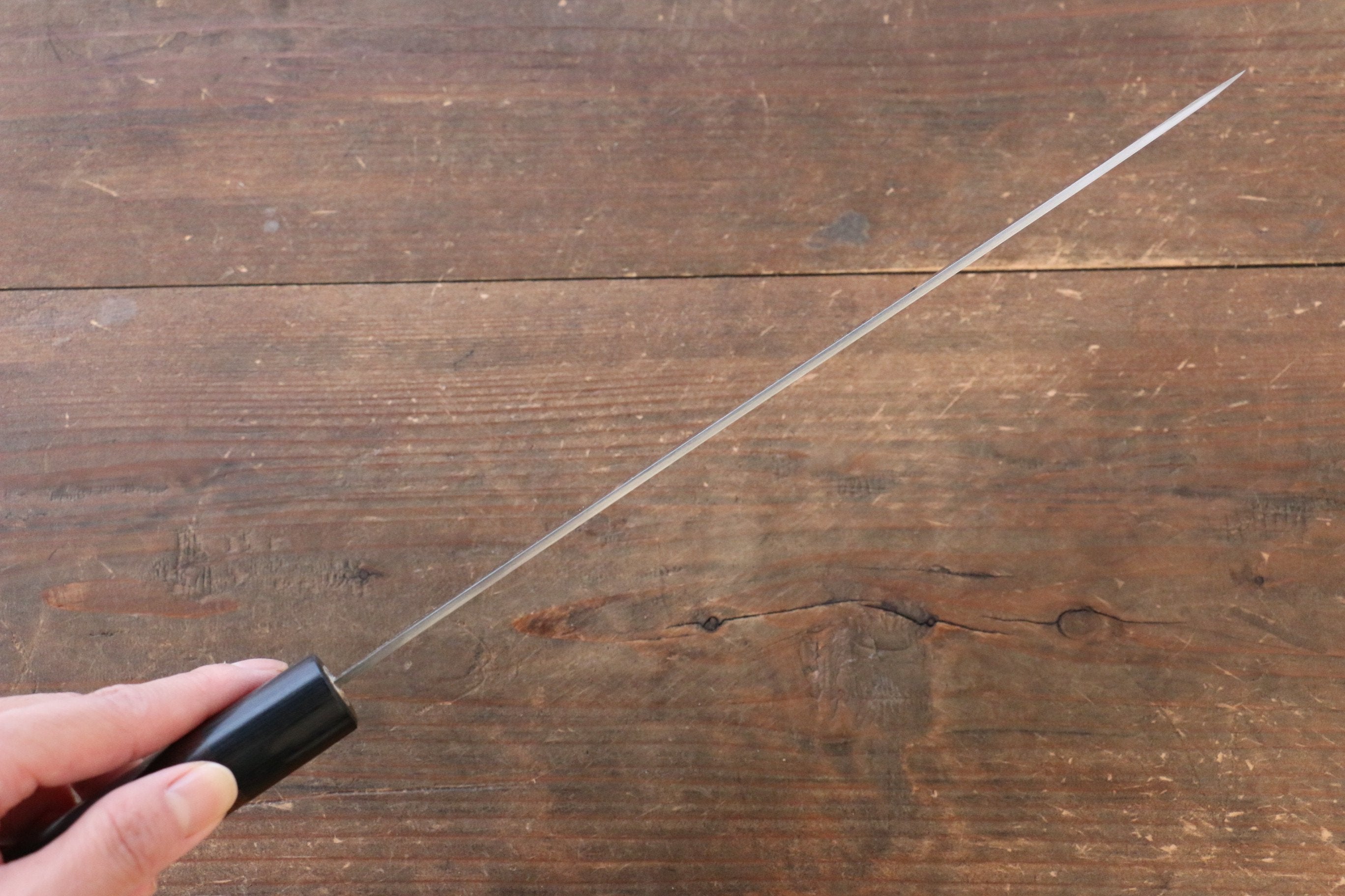 Shungo Ogata SG2 Kurouchi Black Finished Gyuto 240mm Shitan Handle - Japanny - Best Japanese Knife