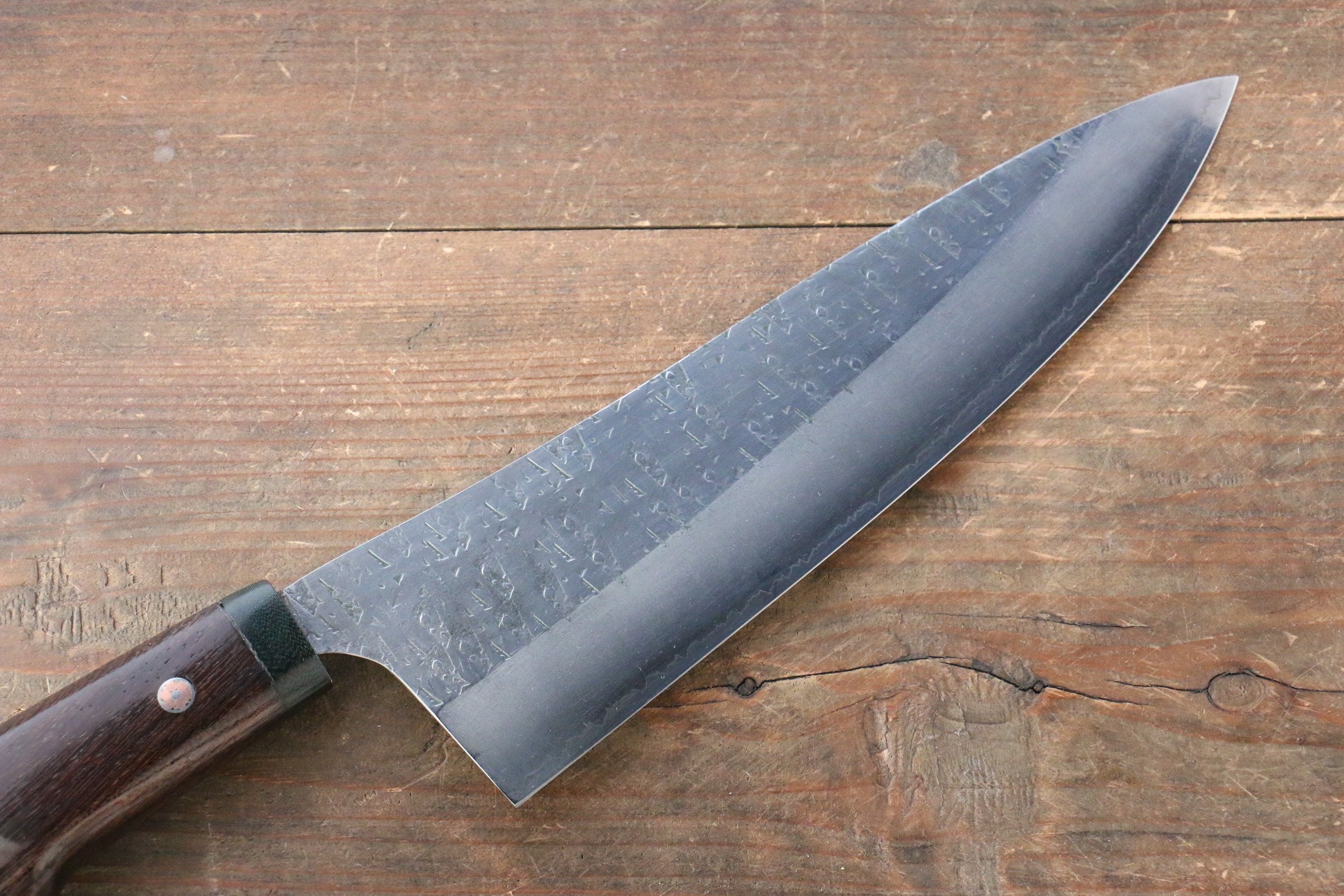 Shungo Ogata SG2 Hammered Gyuto 225mm Wenge Handle - Japanny - Best Japanese Knife