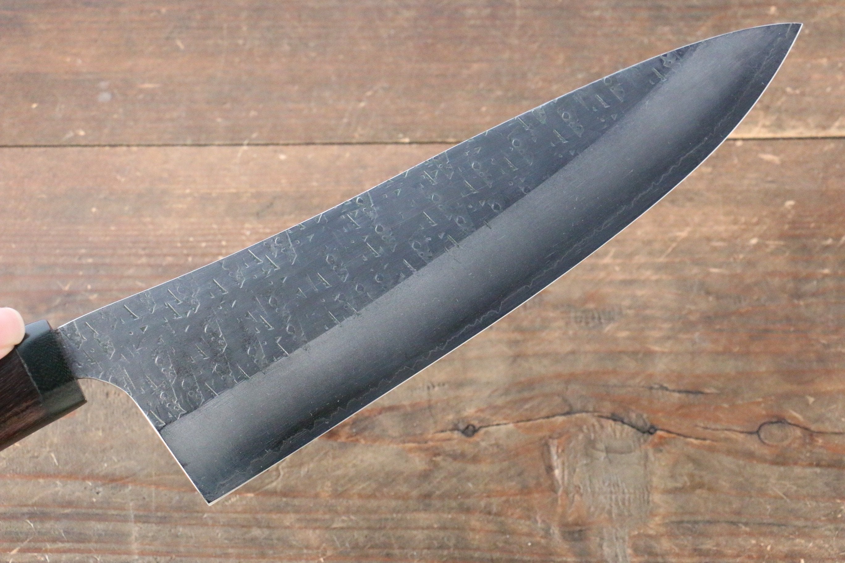 Shungo Ogata SG2 Hammered Gyuto 225mm Wenge Handle - Japanny - Best Japanese Knife