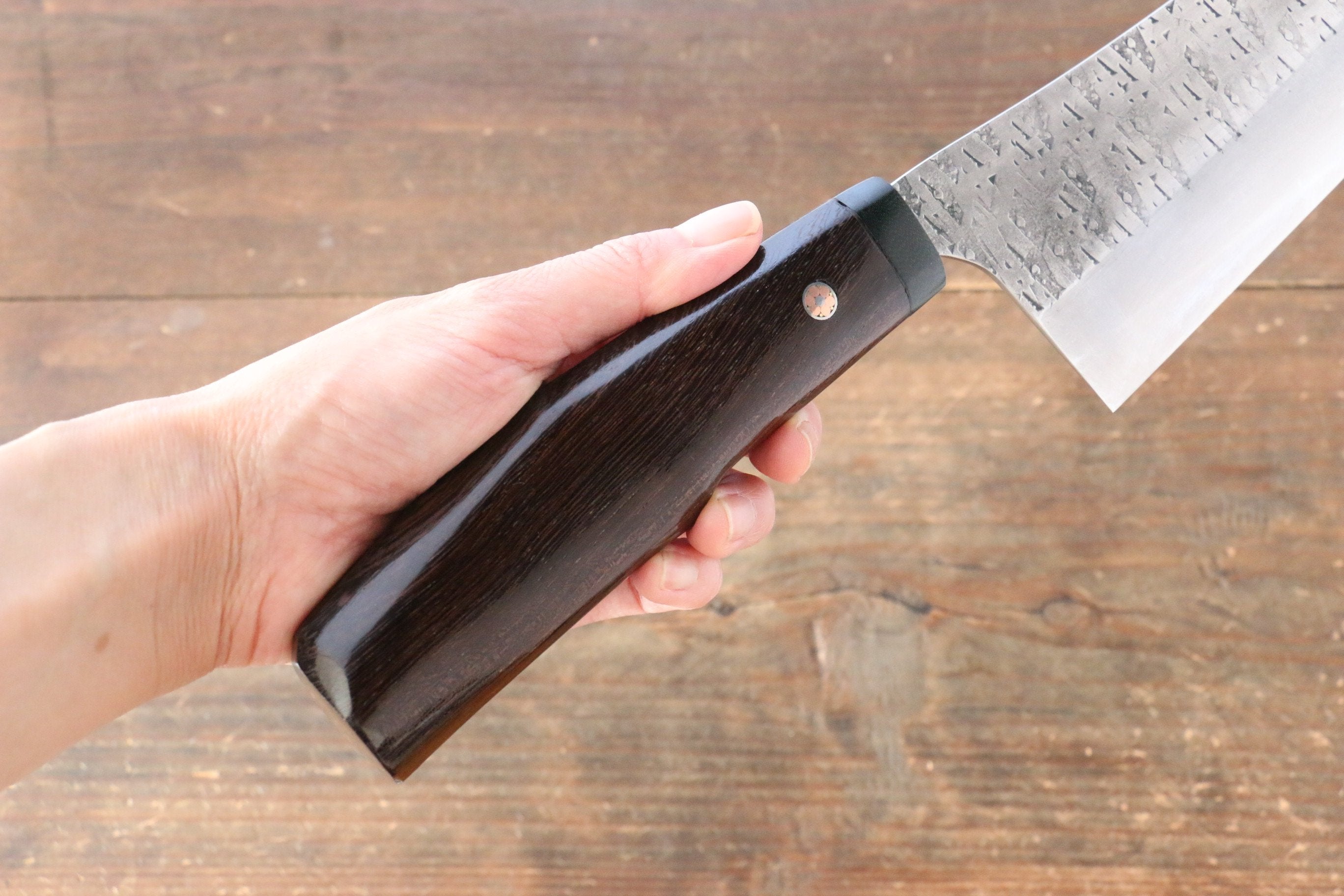 Shungo Ogata SG2 Hammered Gyuto 225mm Wenge Handle - Japanny - Best Japanese Knife