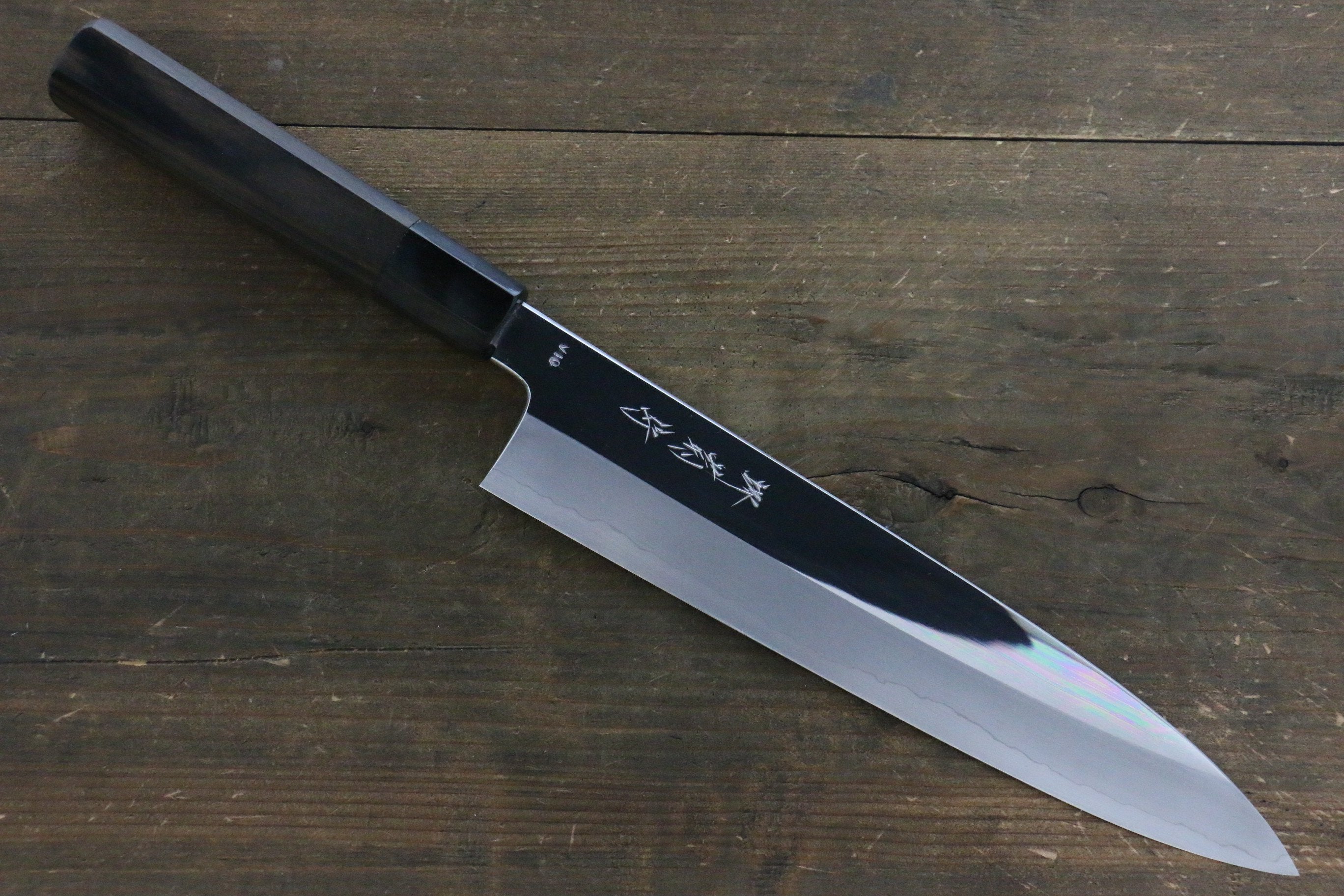 Kikumori VG10 Mirrored Finish Gyuto Japanese Chef Knife 240mm with Ebony Handle - Japanny - Best Japanese Knife