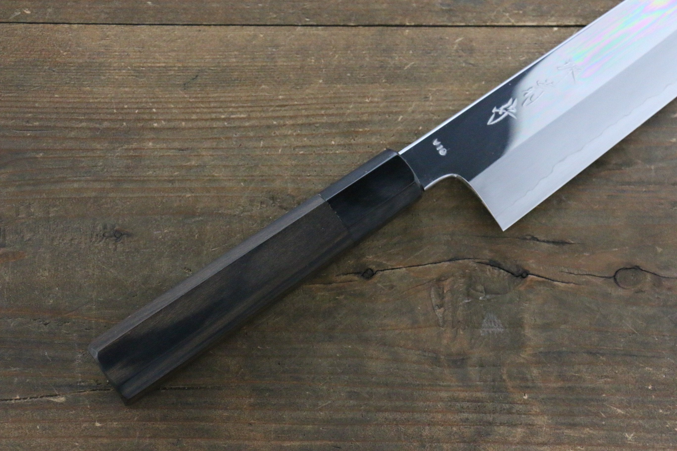 Kikumori VG10 Mirrored Finish Gyuto Japanese Chef Knife 240mm with Ebony Handle - Japanny - Best Japanese Knife