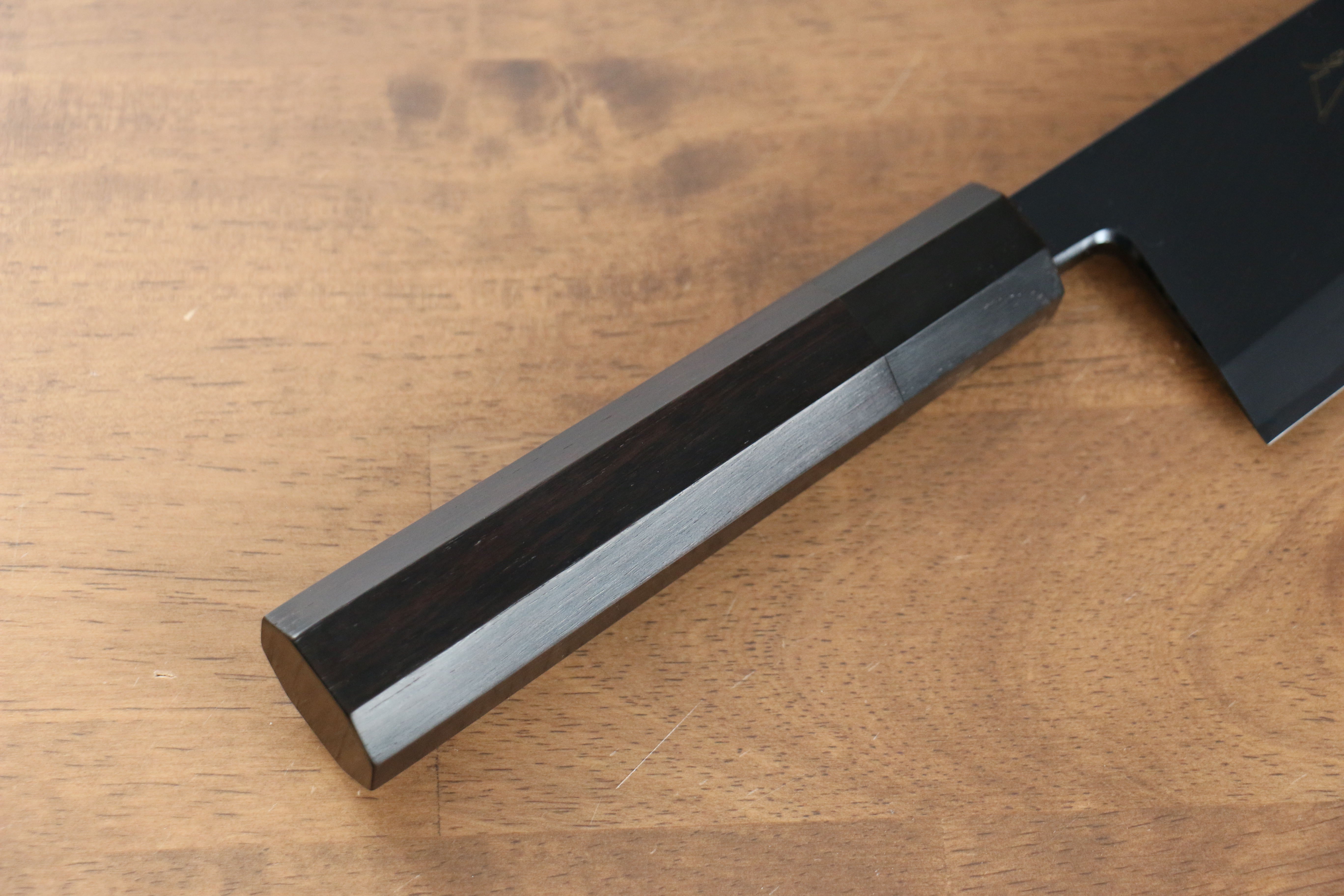 Jikko Ginza White Steel Black dyeing Kiritsuke Deba  180mm Ebony Wood Handle - Japanny - Best Japanese Knife